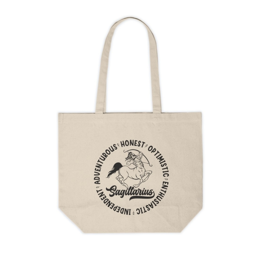 Sagittarius Zodiac Sign Custom Canvas Tote Bag